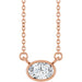 Ladies Natural Diamond Necklace (Si2-Si3, Ghi) — 14K Rose Gold