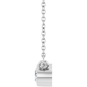 Lab-Grown Diamond Bezel-Set Solitaire Necklace - Style 89076