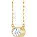 Lab-Grown Diamond Bezel-Set Solitaire Necklace - Style 89076