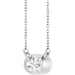 Lab-Grown Diamond Bezel-Set Solitaire Necklace - Style 89076