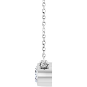 Lab-Grown Diamond Bezel-Set Solitaire Necklace - Style 89076
