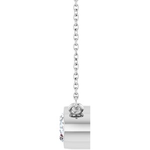Lab-Grown Diamond Bezel-Set Solitaire Necklace - Style 89076