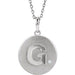 Ladies Natural Diamond Initial G Necklace (I2, G-H) — Sterling Silver