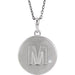 Ladies Natural Diamond Initial M Necklace (I2, G-H) — Sterling Silver