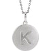 Ladies Natural Diamond Initial K Necklace (I2, G-H) — Sterling Silver