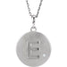 Ladies Natural Diamond Initial E Necklace (I2, G-H) — Sterling Silver
