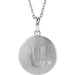 Ladies Natural Diamond Initial U Necklace (I2, G-H) — Sterling Silver