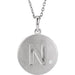 Ladies Natural Diamond Initial N Necklace (I2, G-H) — Sterling Silver