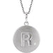 Ladies Natural Diamond Initial R Necklace (I2, G-H) — Sterling Silver