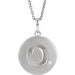 Ladies Natural Diamond Initial O Necklace (I2, G-H) — Sterling Silver