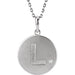 Ladies Natural Diamond Initial L Necklace (I2, G-H) — Sterling Silver