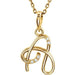 Ladies Natural Diamond Initial A Necklace (I1, G-H) — 14K Yellow Gold