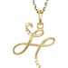 Ladies Natural Diamond Initial H Necklace (I1, G-H) — 14K Yellow Gold