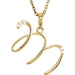 Ladies Natural Diamond Initial M Necklace (I1, G-H) — 14K Yellow Gold