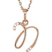 Ladies Natural Diamond Initial N Necklace (I1, G-H) — 14K Rose Gold