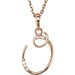 Ladies Natural Diamond Initial O Necklace (I1, G-H) — 14K Rose Gold