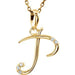Ladies Natural Diamond Initial P Necklace (I1, G-H) — 14K Yellow Gold