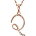 Ladies Natural Diamond Initial Q Necklace (I1, G-H) — 14K Rose Gold