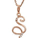 Ladies Natural Diamond Initial S Necklace (I1, G-H) — 14K Rose Gold