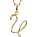 Ladies Natural Diamond Initial U Necklace (I1, G-H) — 14K Yellow Gold