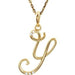 Ladies Natural Diamond Initial Y Necklace (I1, G-H) — 14K Yellow Gold