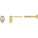 Lab-Grown Diamond Pear Bezel-Set Stud Earrings (Single Earring)