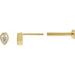 Lab-Grown Diamond Pear Bezel-Set Stud Earrings (Single Earring)