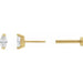 Ladies Natural Diamond Stud Earring (I1, G-H) — 14K Yellow Gold