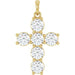 Ladies Natural Diamond Cross Pendant (I1, G-H) — 14K Yellow Gold
