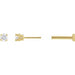 Ladies Natural Diamond Earrings (I1, G-H) — 14K Yellow Gold