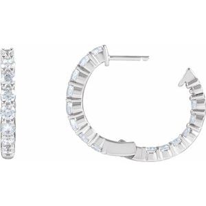 Lab-Grown Diamond Inside-Outside Hoop Earrings - Style 653631
