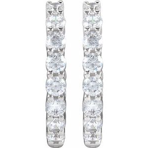Lab-Grown Diamond Inside-Outside Hoop Earrings - Style 653631