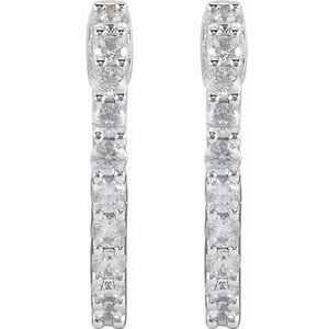 Lab-Grown Diamond Inside-Outside Hoop Earrings - Style 653631