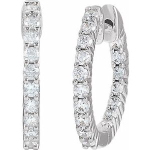 Lab-Grown Diamond Inside-Outside Hoop Earrings - Style 653631