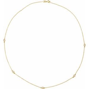 Lab-Grown Diamond Bezel-Set Station Necklace