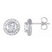 Ladies Natural Diamond Earrings — 14K White Gold