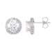 Ladies Natural Diamond Earrings — 14K White Gold