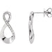Ladies Natural Diamond Infinity-Inspired Earrings — 14K White Gold