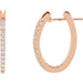 Ladies Natural Diamond Hoop Earrings (I1, H-I) — 14K Rose Gold