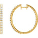Ladies Natural Diamond Inside-Outside 35.3 mm Hoop Earring (I1, Ghi) — 14K Yellow Gold