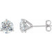 Ladies Natural Diamond Stud Earrings (I2, G-H) — 14K White Gold