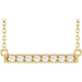 Ladies Natural Diamond French-Set Bar Necklace (I1, G-H) — 14K Yellow Gold