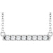 Ladies Natural Diamond French-Set Bar Necklace (I1, G-H) — Sterling Silver