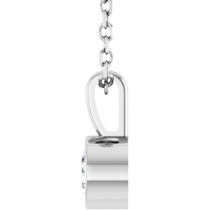 Lab-Grown Diamond Bezel-Set Solitaire Necklace - Style 87655