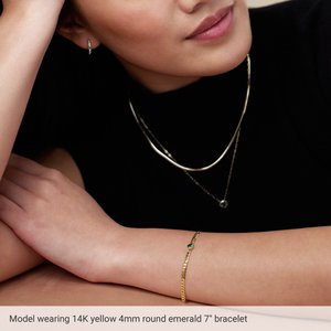 Lab-Grown Diamond Bezel-Set Solitaire Curb Link Bracelet