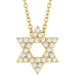 Ladies Natural Diamond Star of David Necklace (I1, G-H) — 14K Yellow Gold