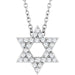 Ladies Natural Diamond Star of David Necklace (Si2-Si3, G-H) — Platinum