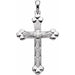 Ladies 14K Yellow/ Natural Diamond Cross Pendant — 14K White Gold