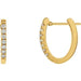 Ladies Natural Diamond Hoop Earrings (I1, H-I) — 14K Yellow Gold