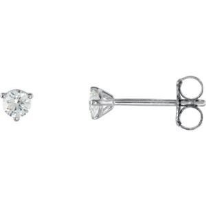 Ladies Natural Diamond Stud Earrings (Si2-Si3, G-H) — 14K White Gold